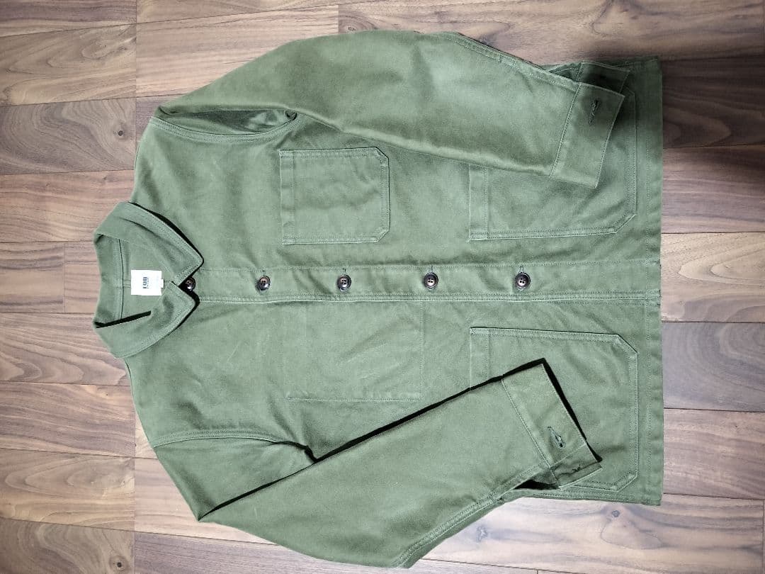 FOR FACTORY モールスキン オリーブグリーン カバーオール サイズ2