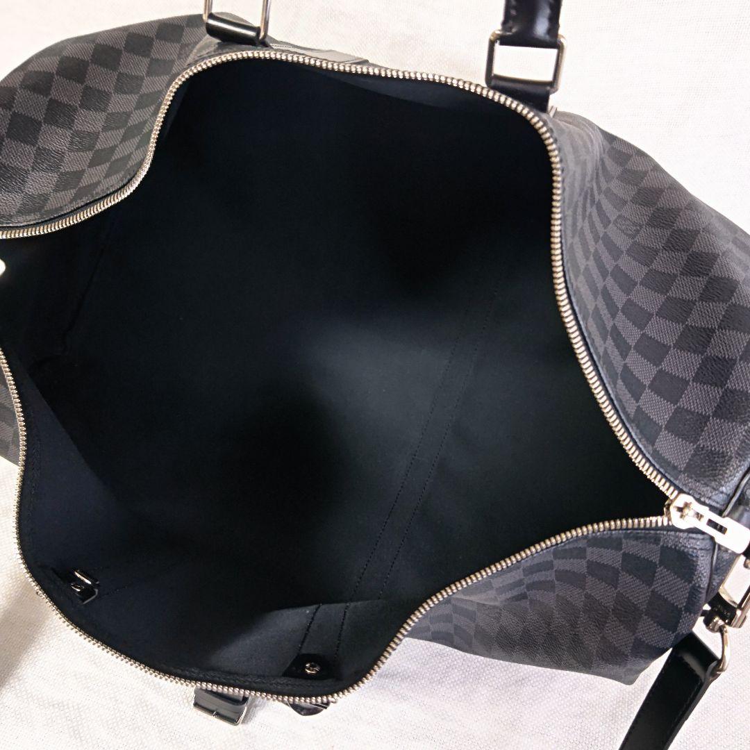 ルイヴィトンLOUIS VUITTONキーポル55ダミエボストンN41413黒