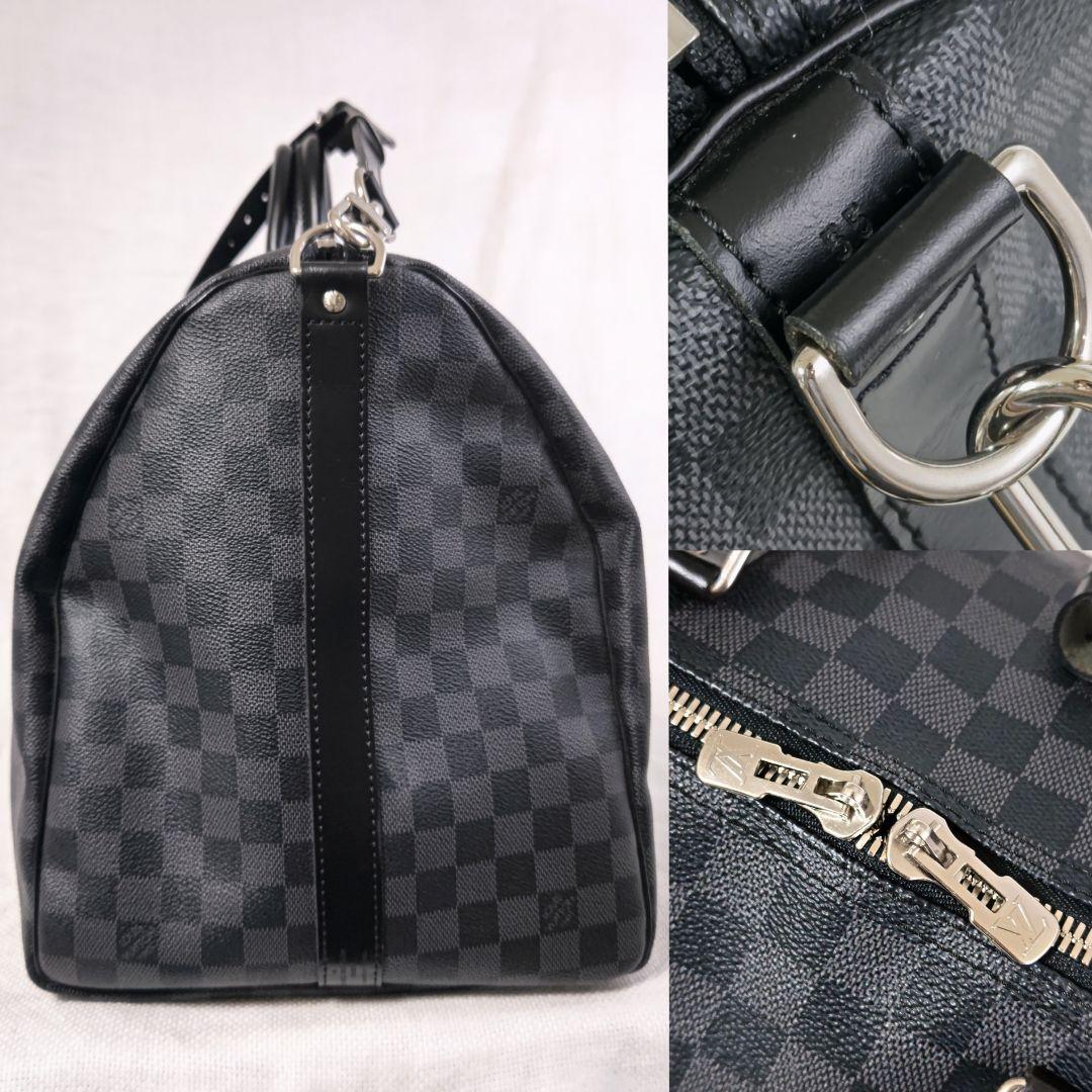 ルイヴィトンLOUIS VUITTONキーポル55ダミエボストンN41413黒