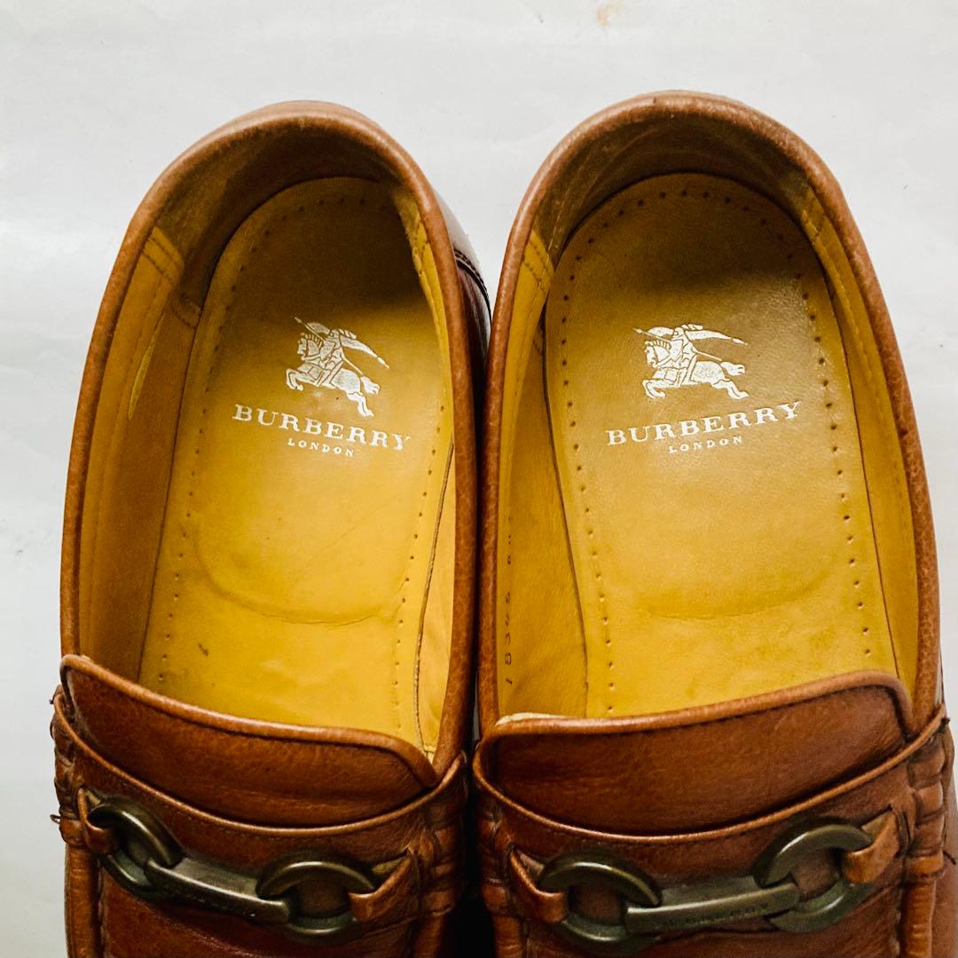 BURBERRY バーバリー 茶色 ビットローファー 24.5cm 除菌・消臭済