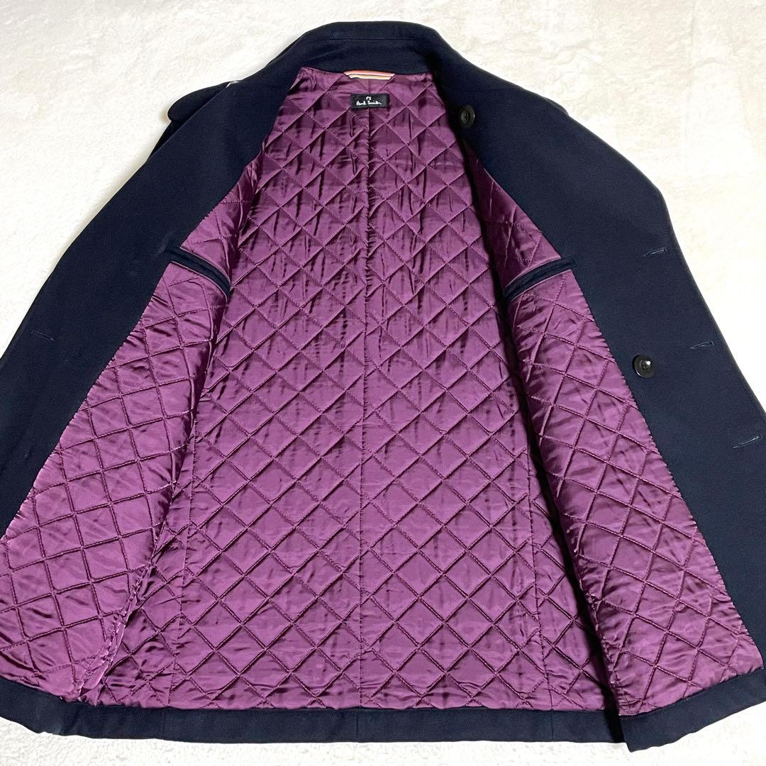 Paul Smith ナポレオンコート Pコート カシミヤ混 銀ボタン