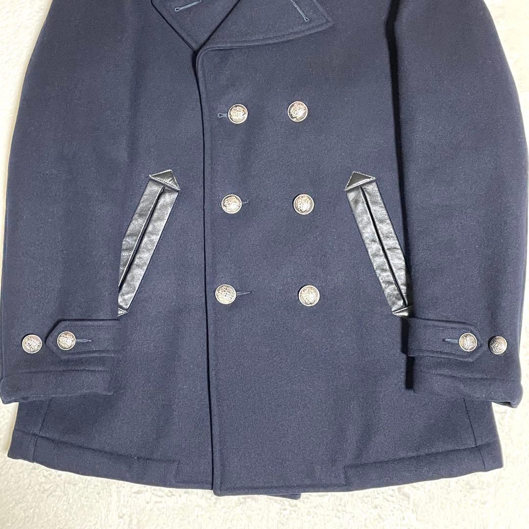 Paul Smith ナポレオンコート Pコート カシミヤ混 銀ボタン