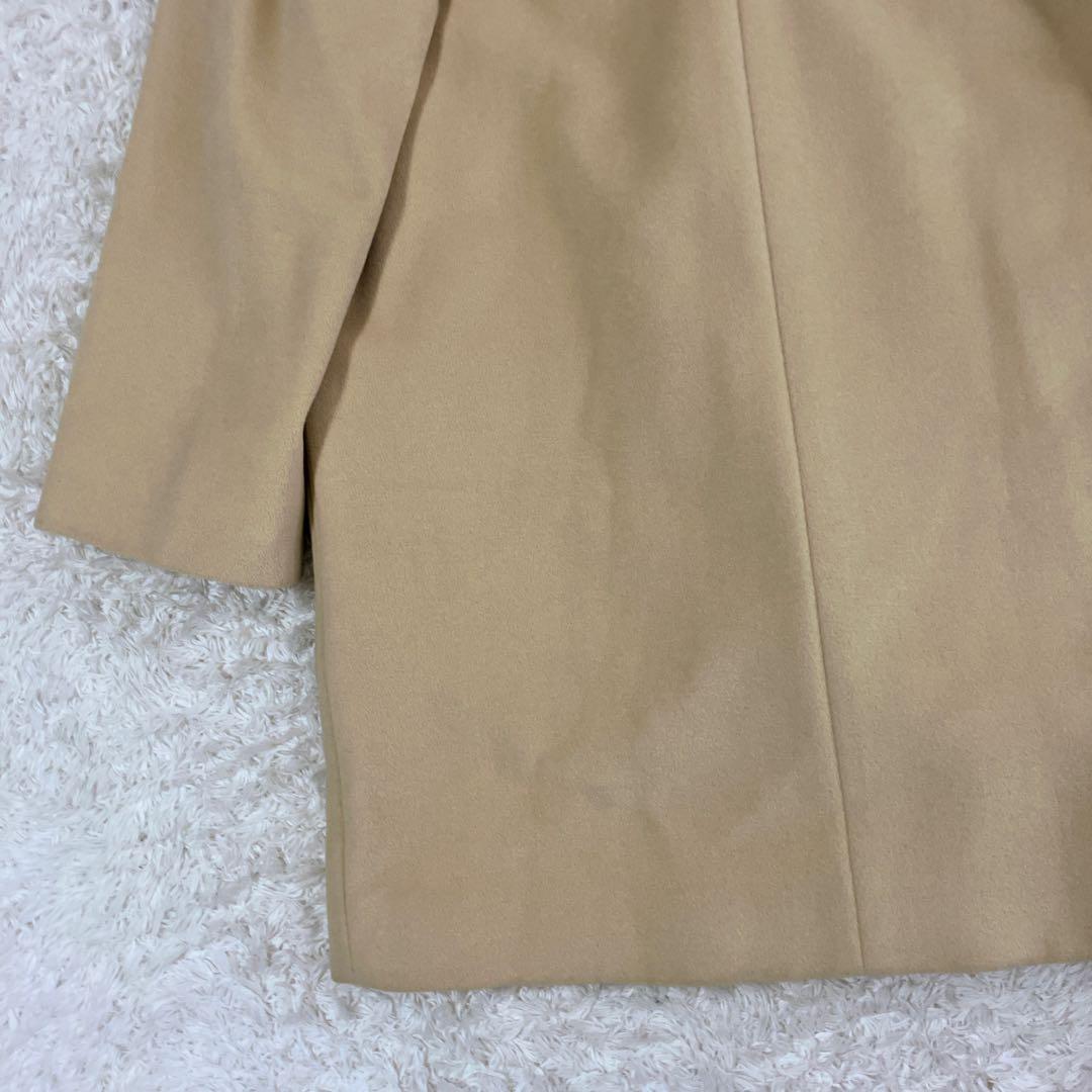 ヨコ糸アンゴラ100✨バーバリーズ ウールコート ダブルブレスト ベージュ L