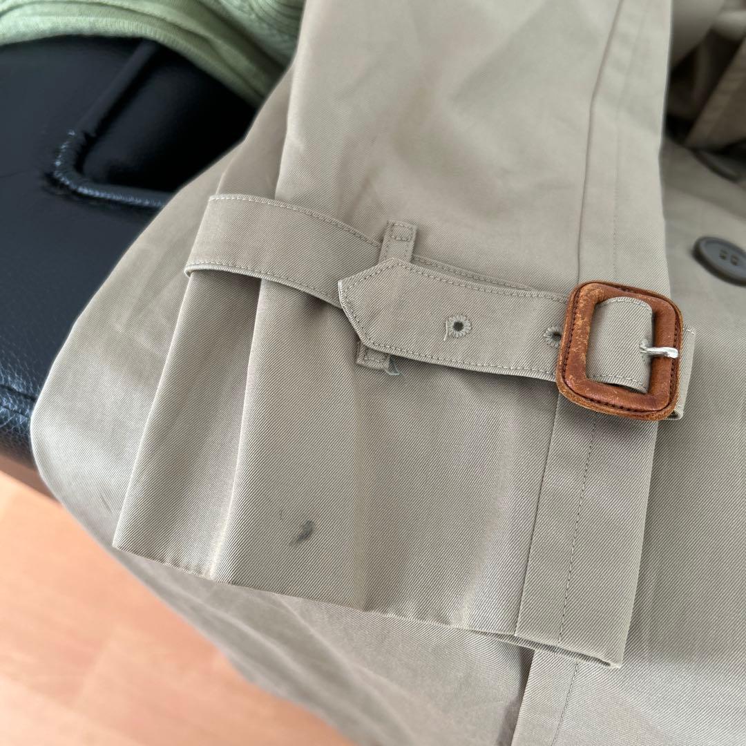 m*す様 カーキ トレンチコート ダブルブレスト