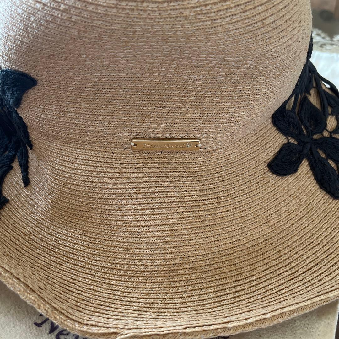 美品　アシーナニューヨーク　レース麦わら帽子