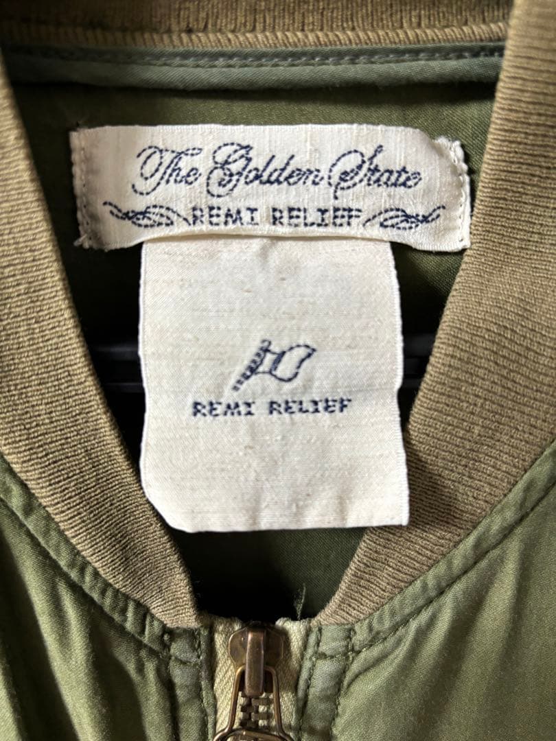 【美品】レミレリーフ REMI RELIEF フライトジャケット MA-1 L