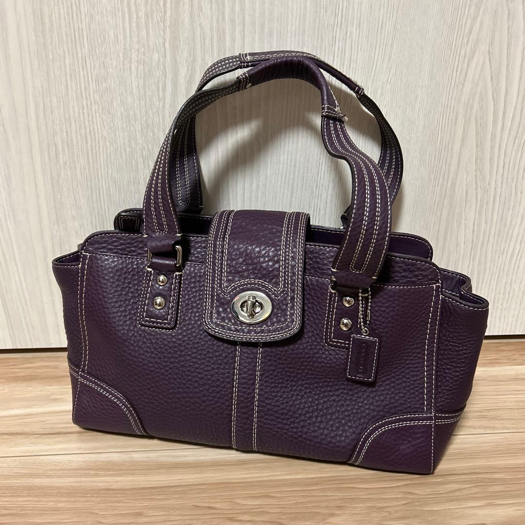 COACH コーチターンロック ハンプトンズ キャリーオール レザートートバッグ
