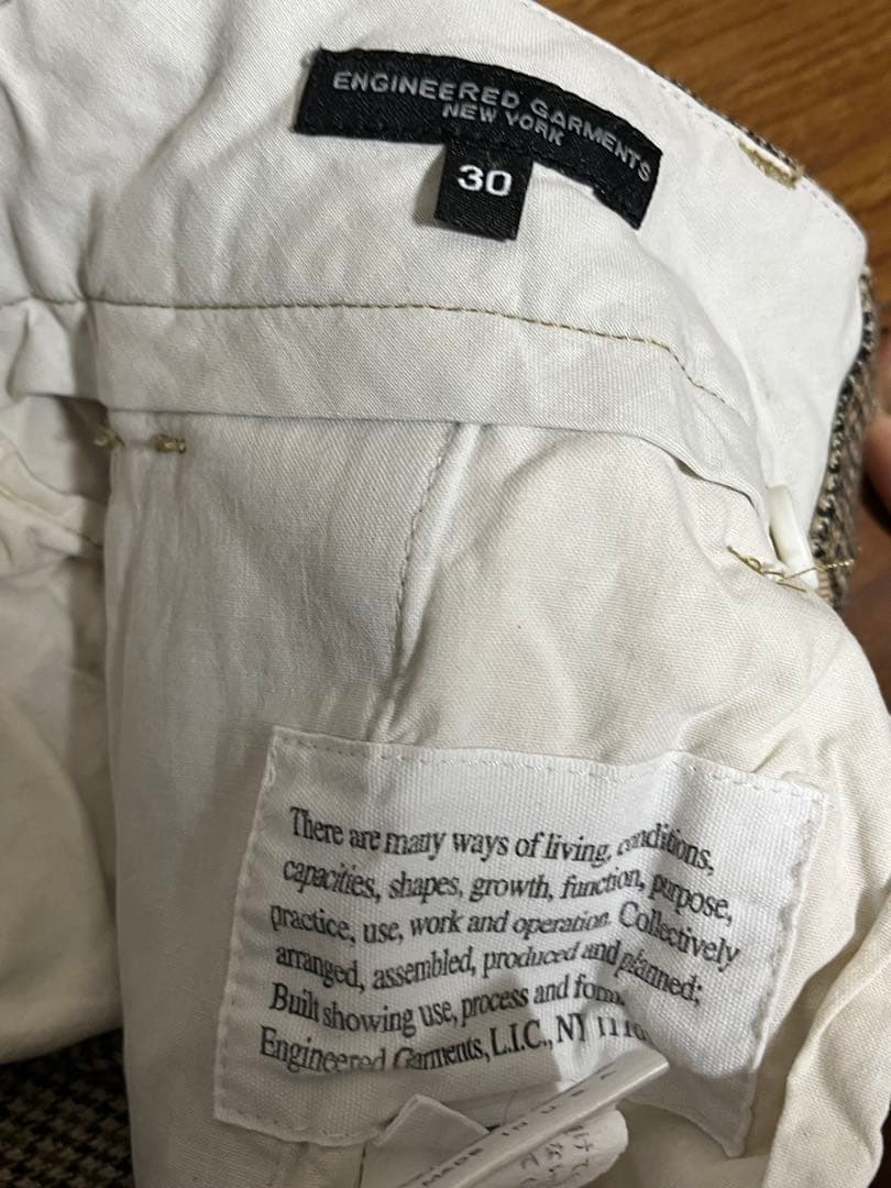 ENGINEERED GARMENTS ウール パンツ　30 ガンクラブ