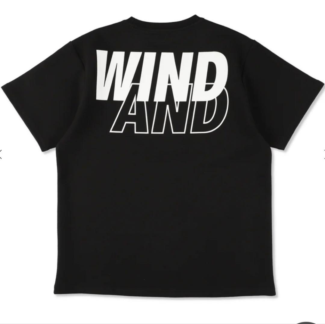 新品WINDANDSEAウィンダンシービッグロゴTシャツ黒キムタク木村拓哉