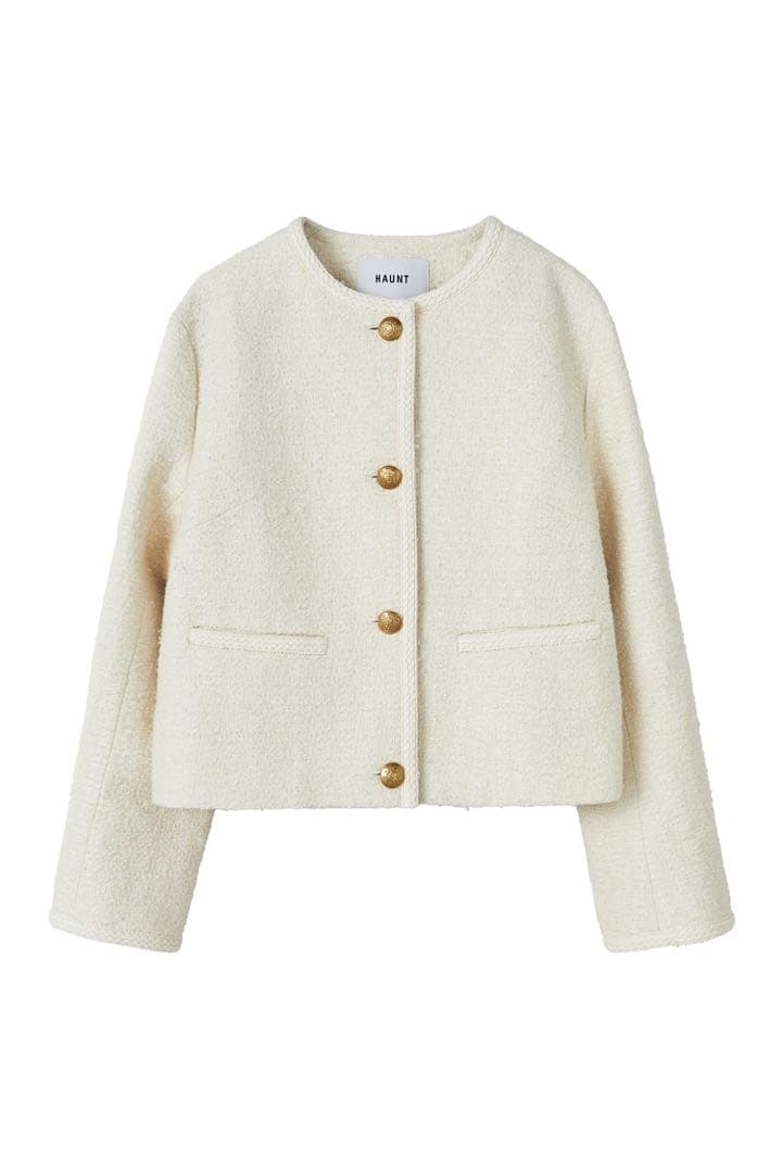 HAUNT 新品 25ss TWEED JACKET ツイードジャケット 38