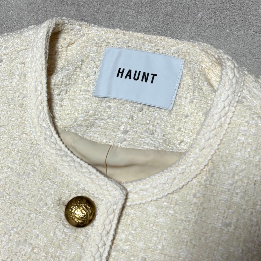 HAUNT 新品 25ss TWEED JACKET ツイードジャケット 38