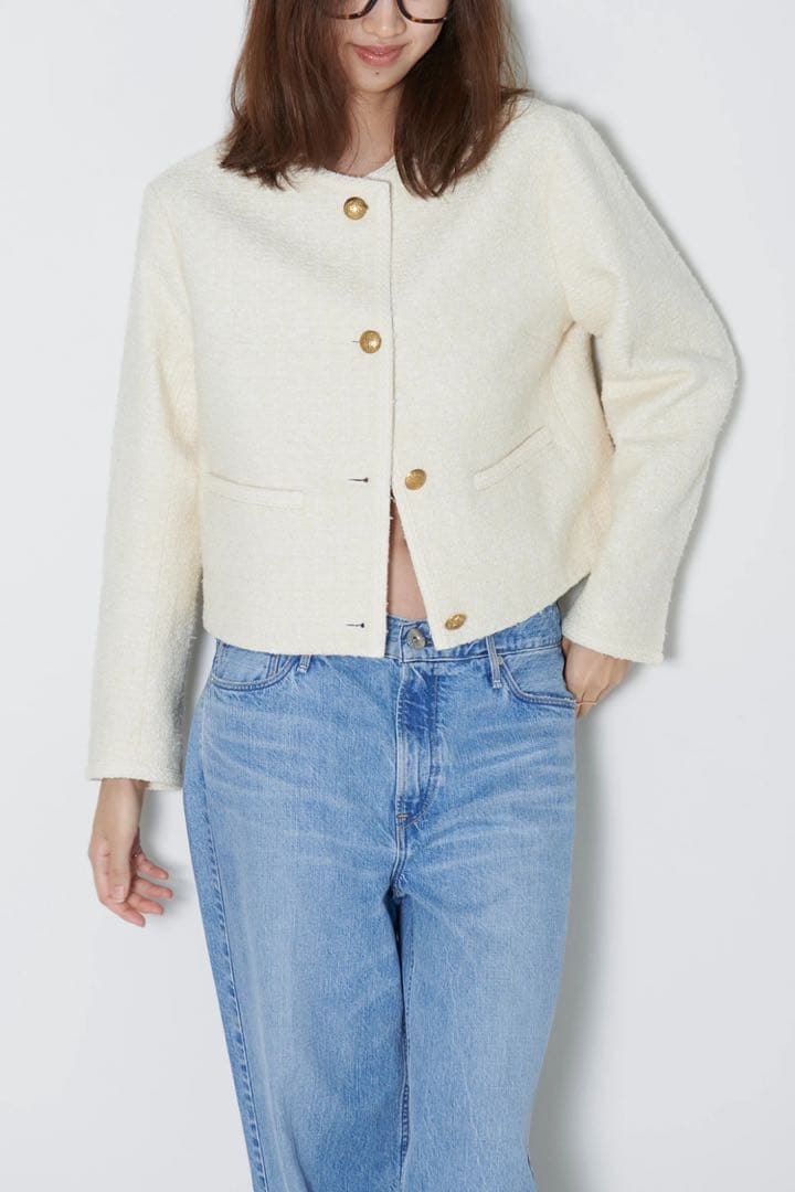 HAUNT 新品 25ss TWEED JACKET ツイードジャケット 38