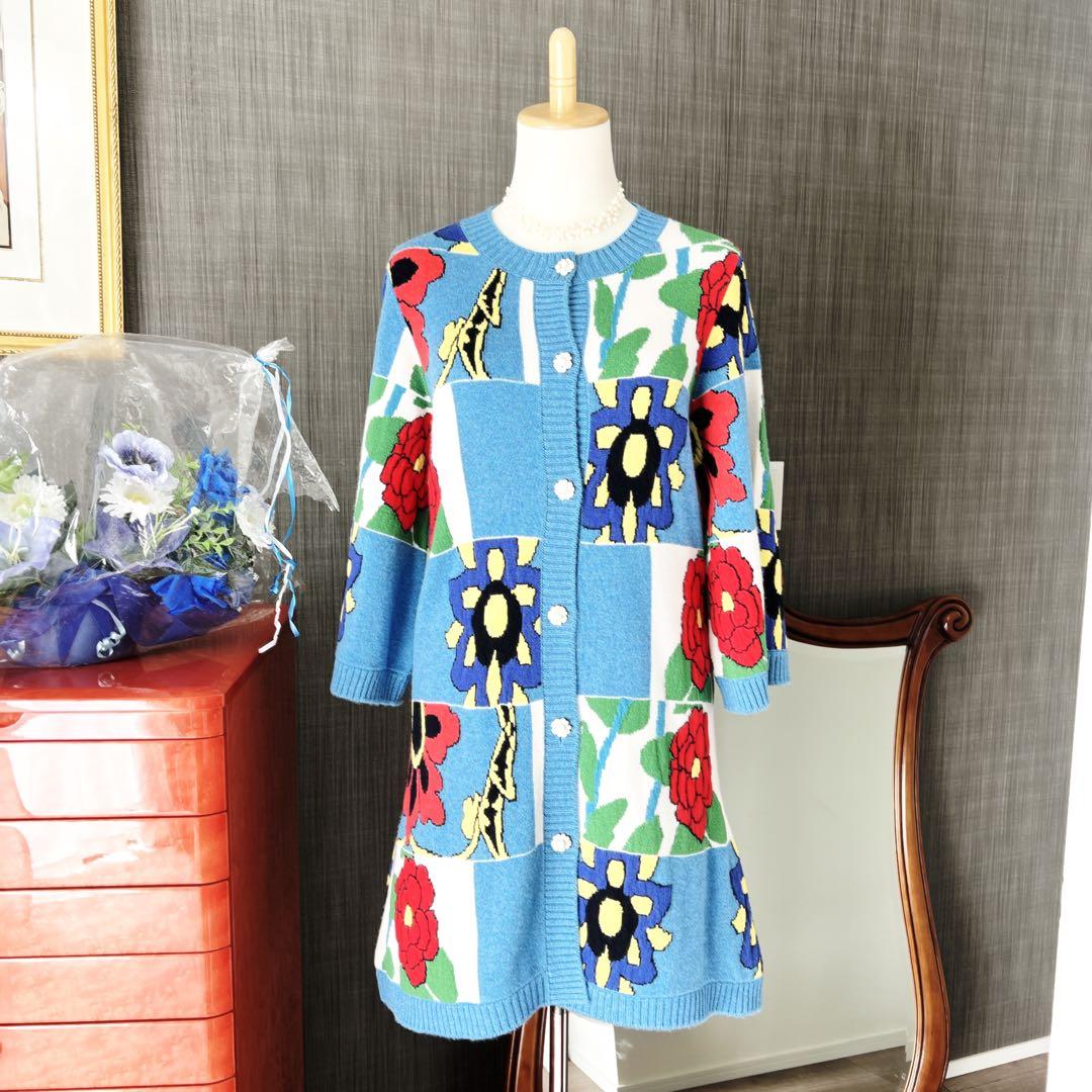 極美品　CHANEL シャネル　ドバイ　コレクション　カーディガン　コート　花