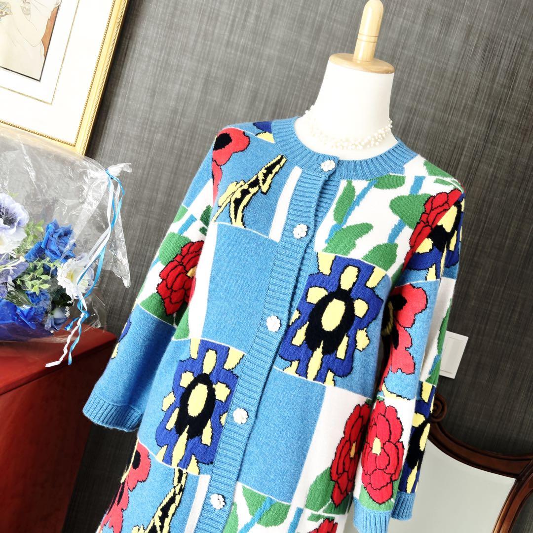 極美品　CHANEL シャネル　ドバイ　コレクション　カーディガン　コート　花