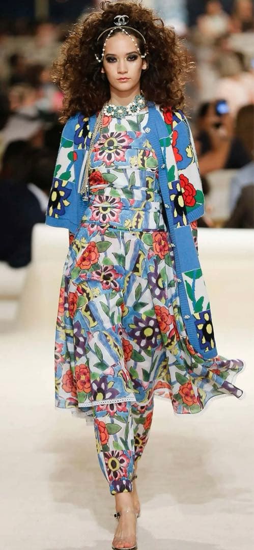 極美品　CHANEL シャネル　ドバイ　コレクション　カーディガン　コート　花