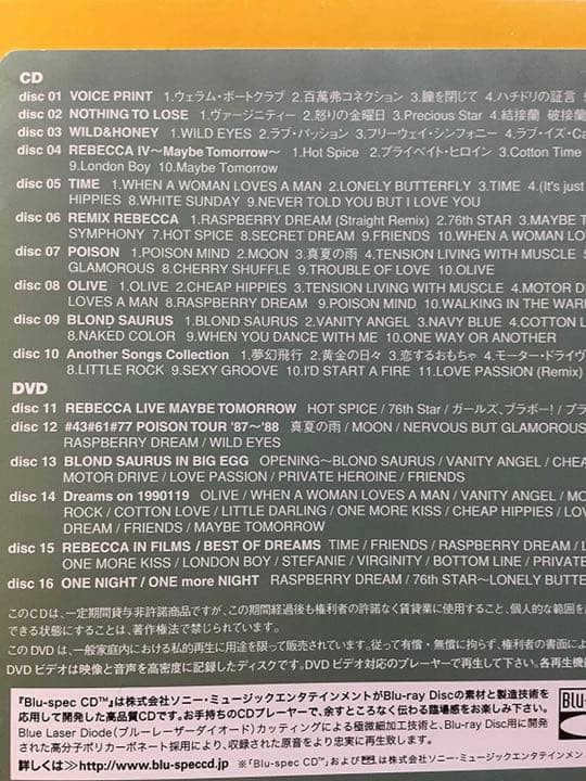 REBECCA COMPLETE BOX～20th anniversary～