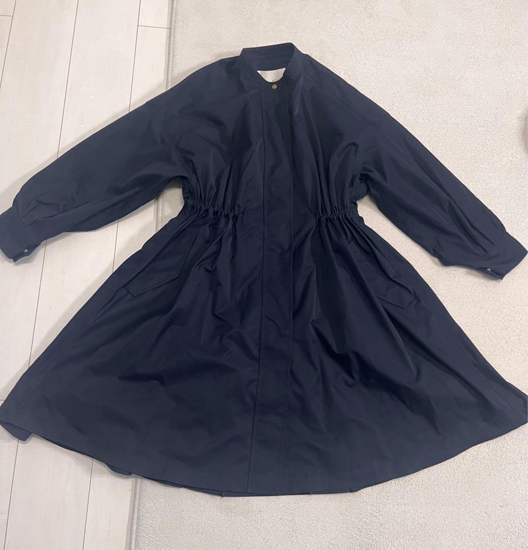 美品　qualite カリテ　エアーツイルコート　ネイビー