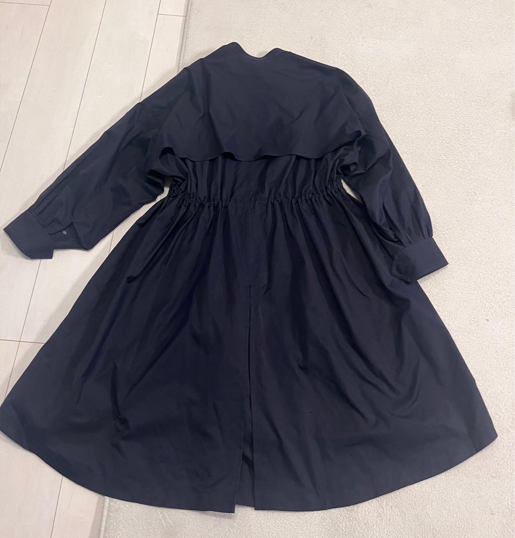 美品　qualite カリテ　エアーツイルコート　ネイビー