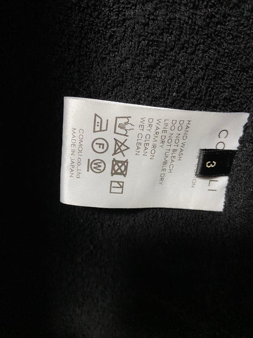 comoli シルクパイルスモーキングジャケット　size3