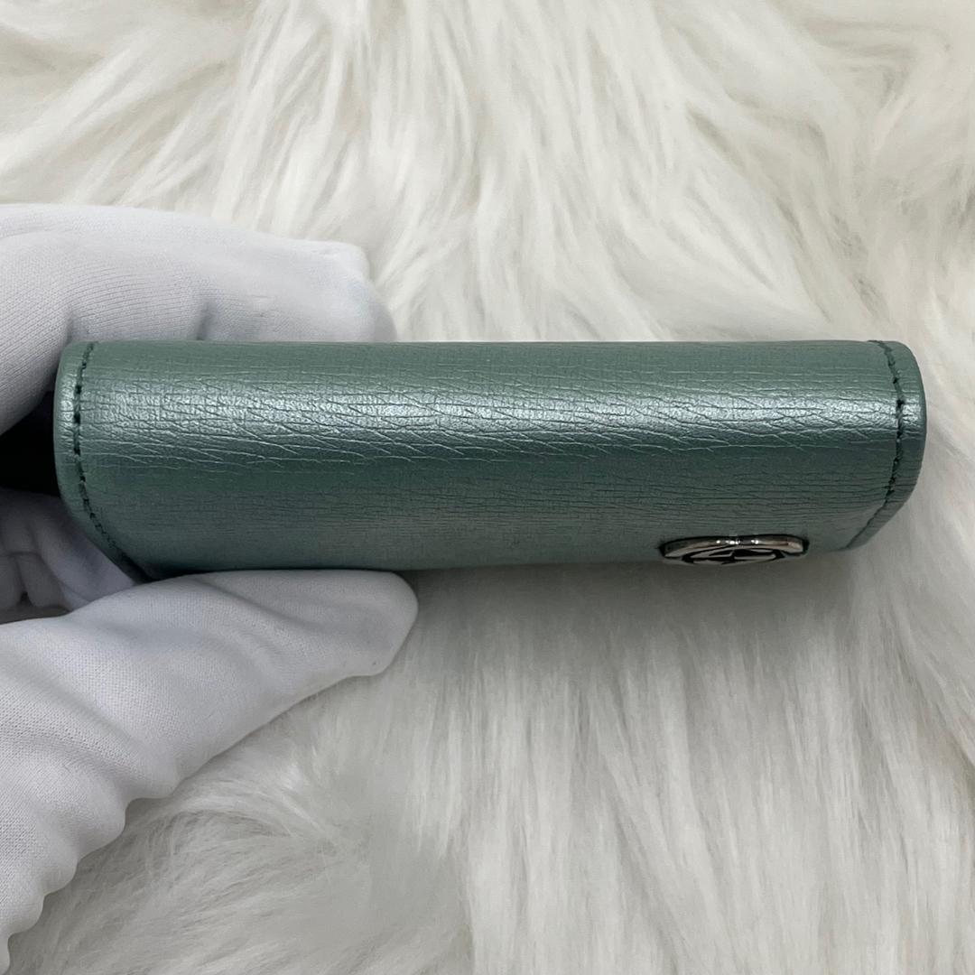 未使用級✨GUCCI レザーキーケース　希少色　インターロッキング　箱付き