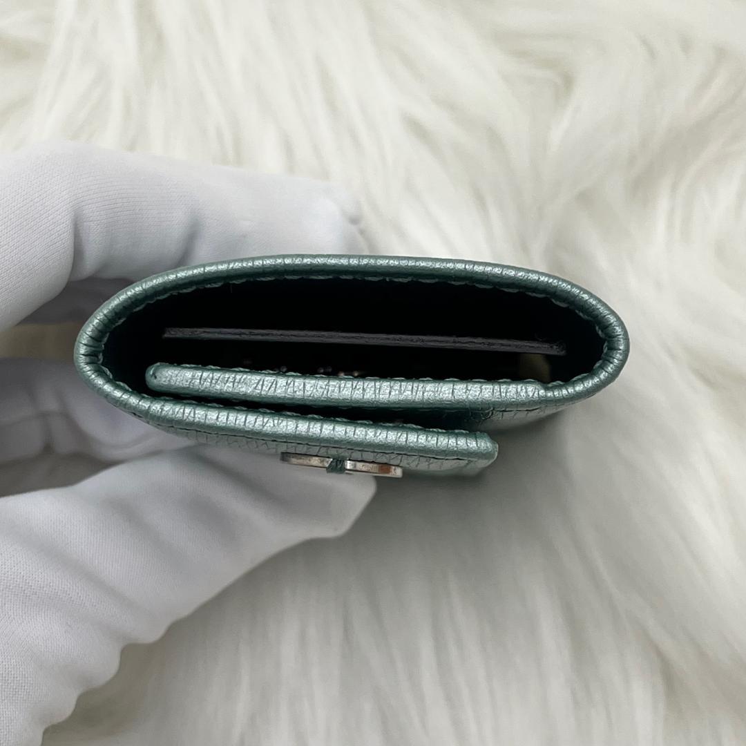 未使用級✨GUCCI レザーキーケース　希少色　インターロッキング　箱付き