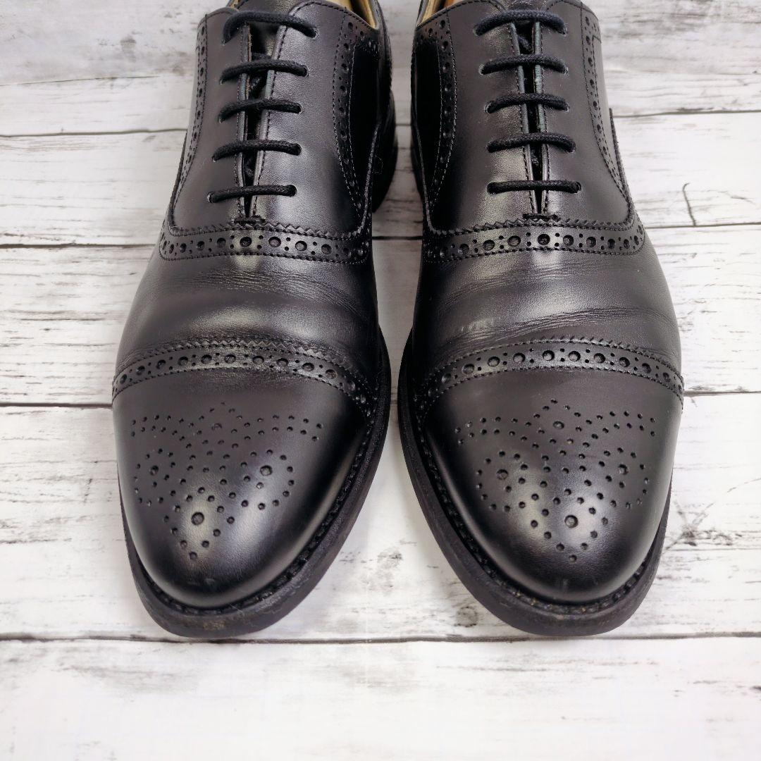 【Berwick1707】美品♪バーウィック ストレートチップ ブラック26cm