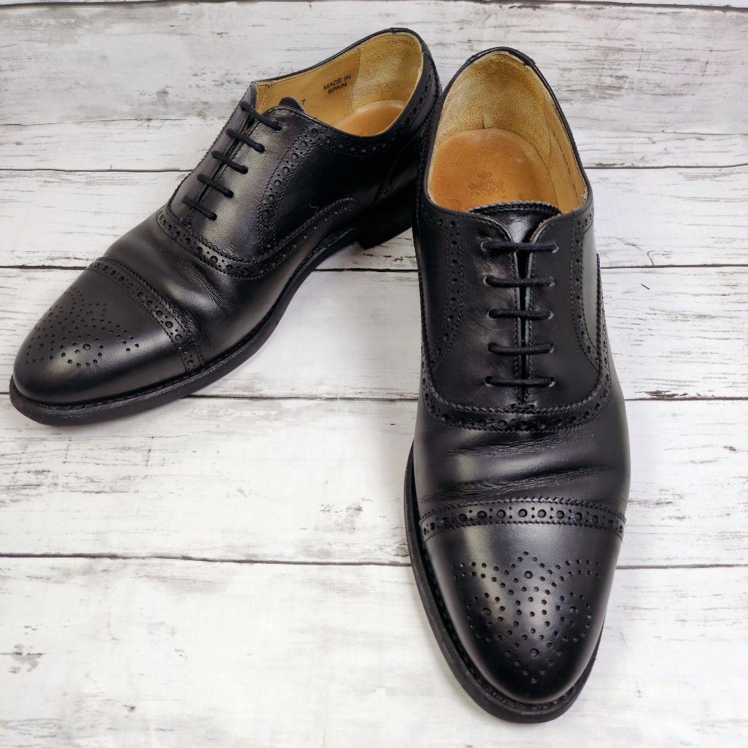 【Berwick1707】美品♪バーウィック ストレートチップ ブラック26cm