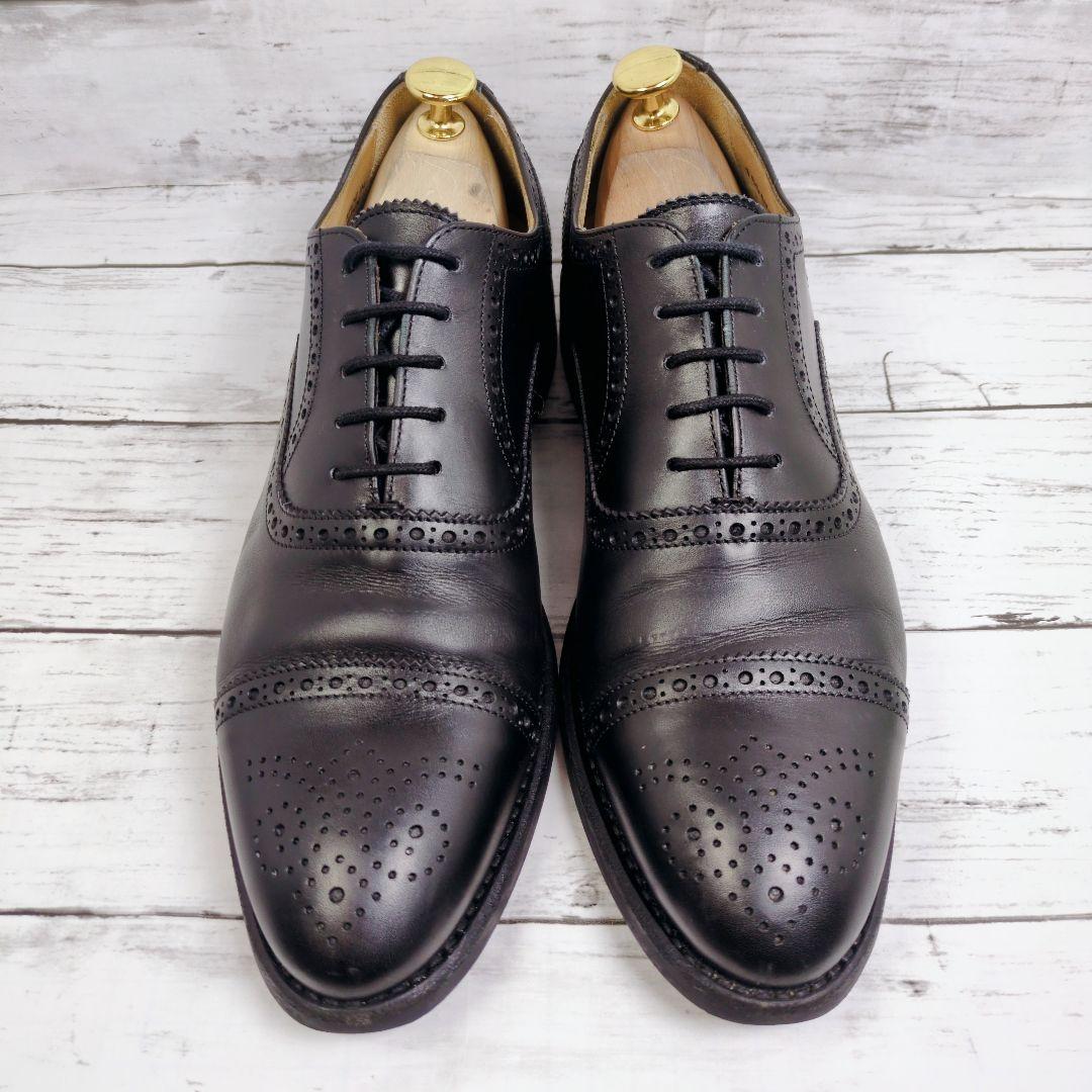 【Berwick1707】美品♪バーウィック ストレートチップ ブラック26cm