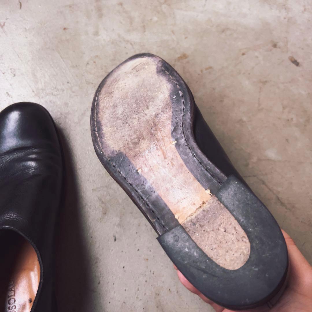 PETROSOLAUM ブラックドレスシューズ 40