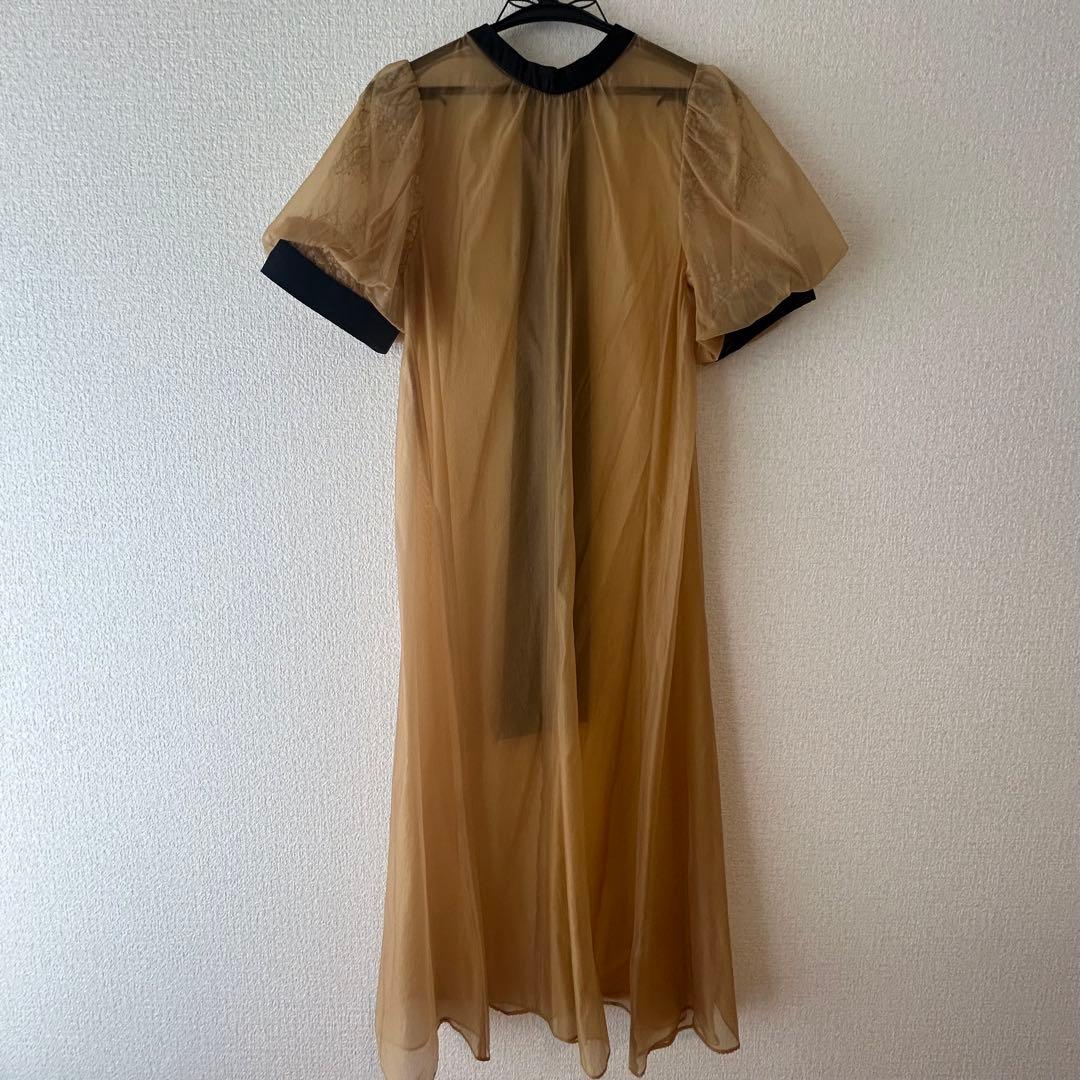 シースルードレス Aラインドレス 結婚式ドレス お呼ばれ シアードレス