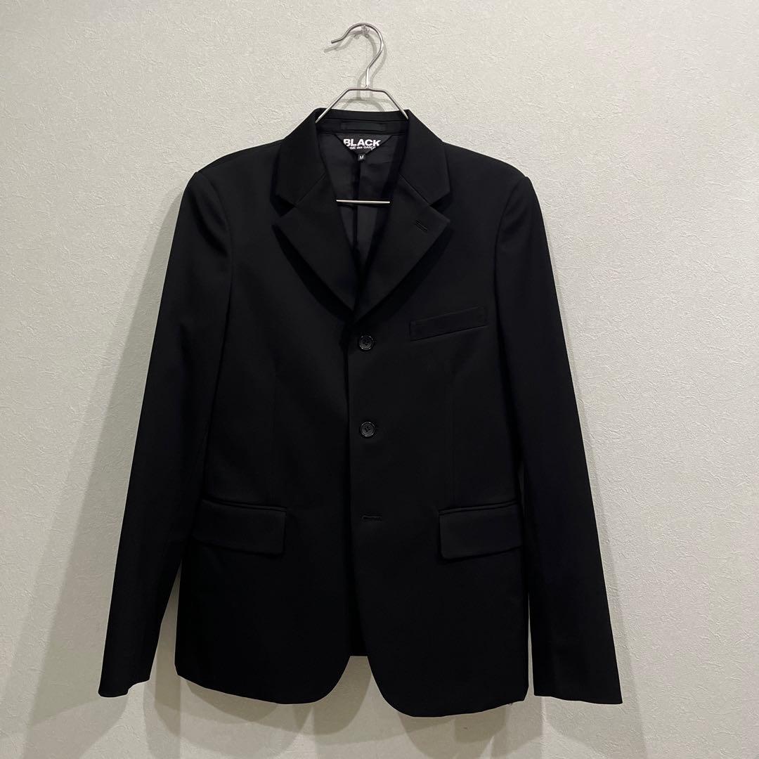 BLACK コムデギャルソン リバーシブル　ドット柄フリルテーラードジャケット