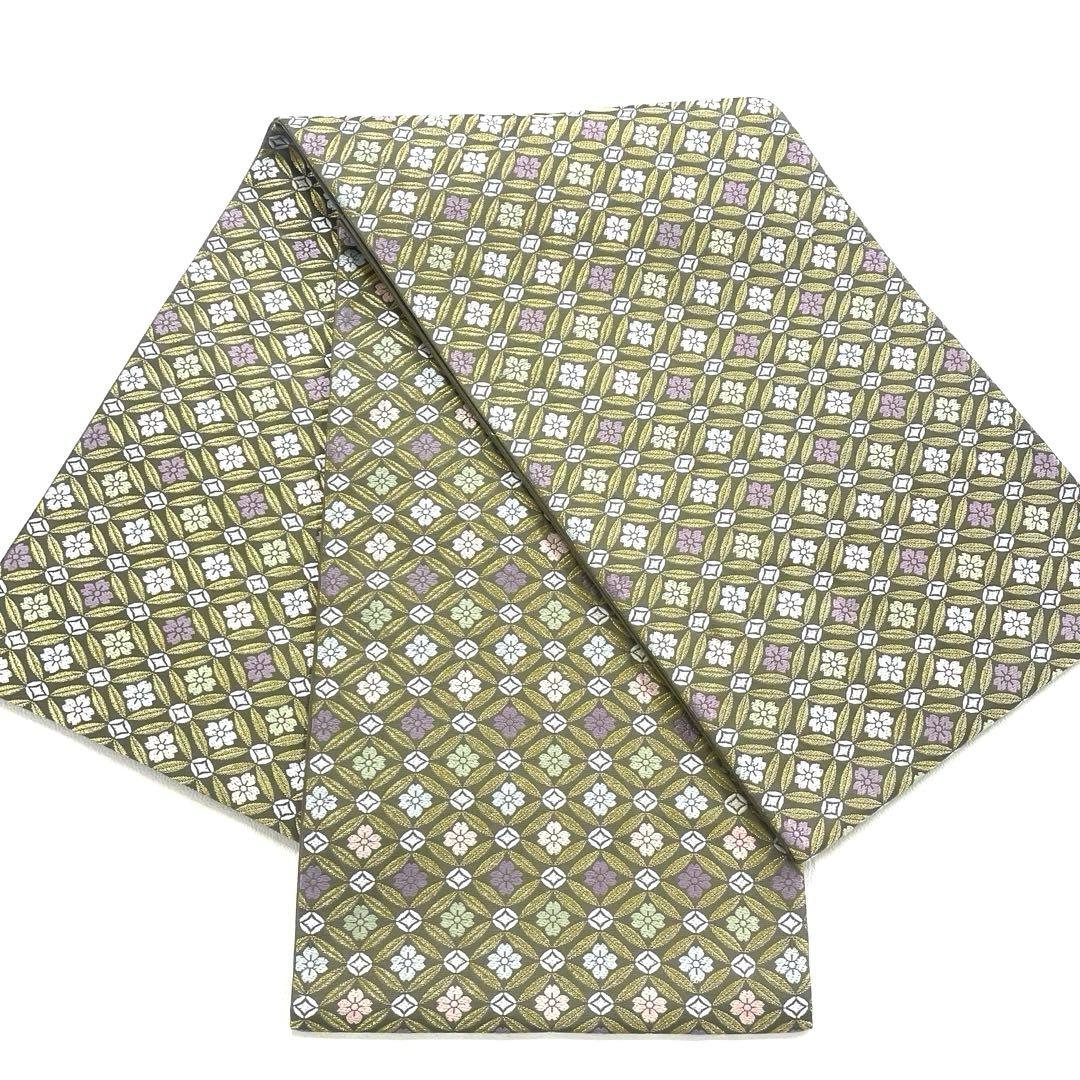 ※8日発送 専用帯5070 ●高級 正絹 六通 袋帯 七宝