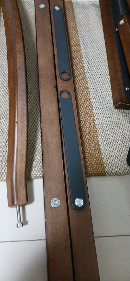 Hilander ウッドフレームチェア2 ブラウンストライプ