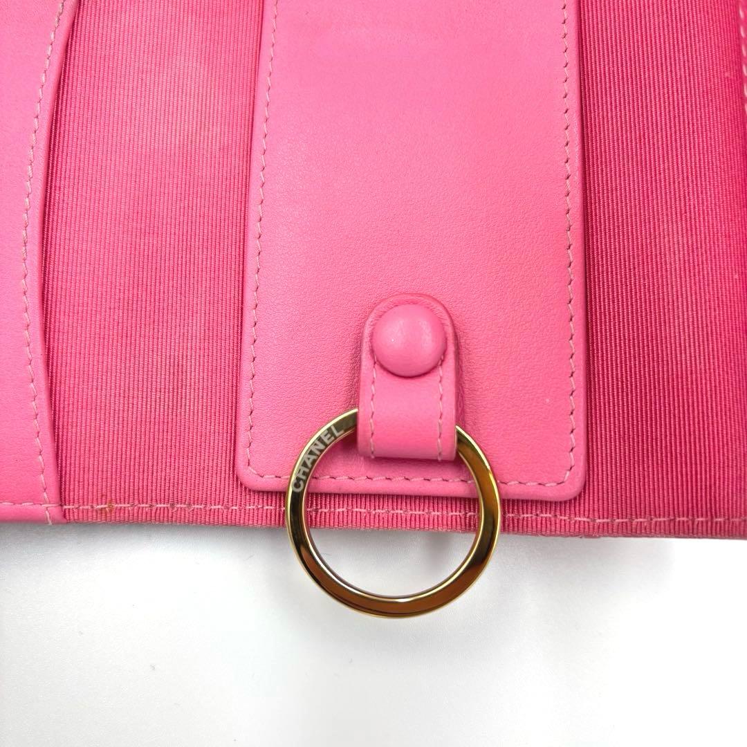 【良品】シャネル キーケース マトラッセ キャビアスキン ピンク CHANEL