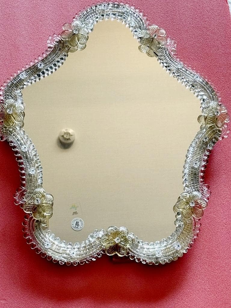 売約　ムラーノガラス　＜Ａ＞　壁掛け・スタンドミラー　ベネチアンガラス　イタリア