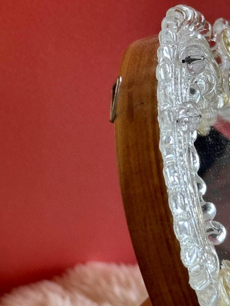 売約　ムラーノガラス　＜Ａ＞　壁掛け・スタンドミラー　ベネチアンガラス　イタリア