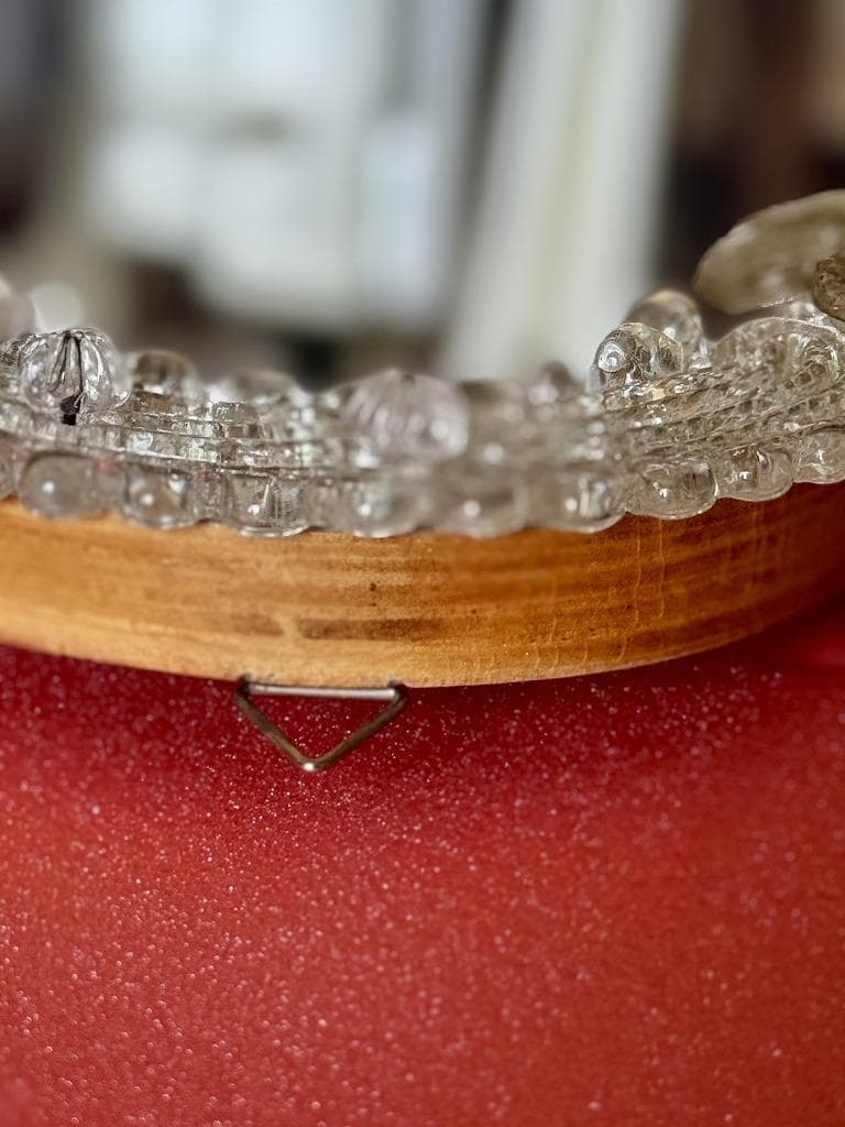 売約　ムラーノガラス　＜Ａ＞　壁掛け・スタンドミラー　ベネチアンガラス　イタリア