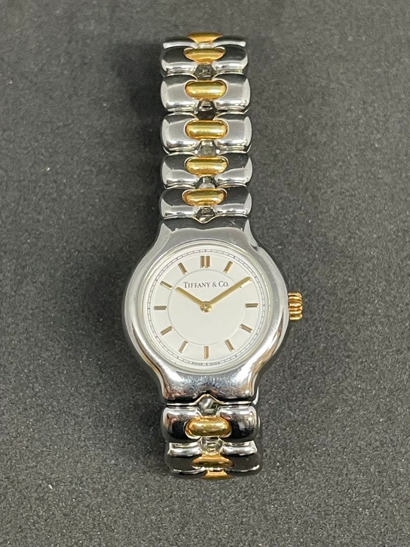 Tiffany k18×SS腕時計
