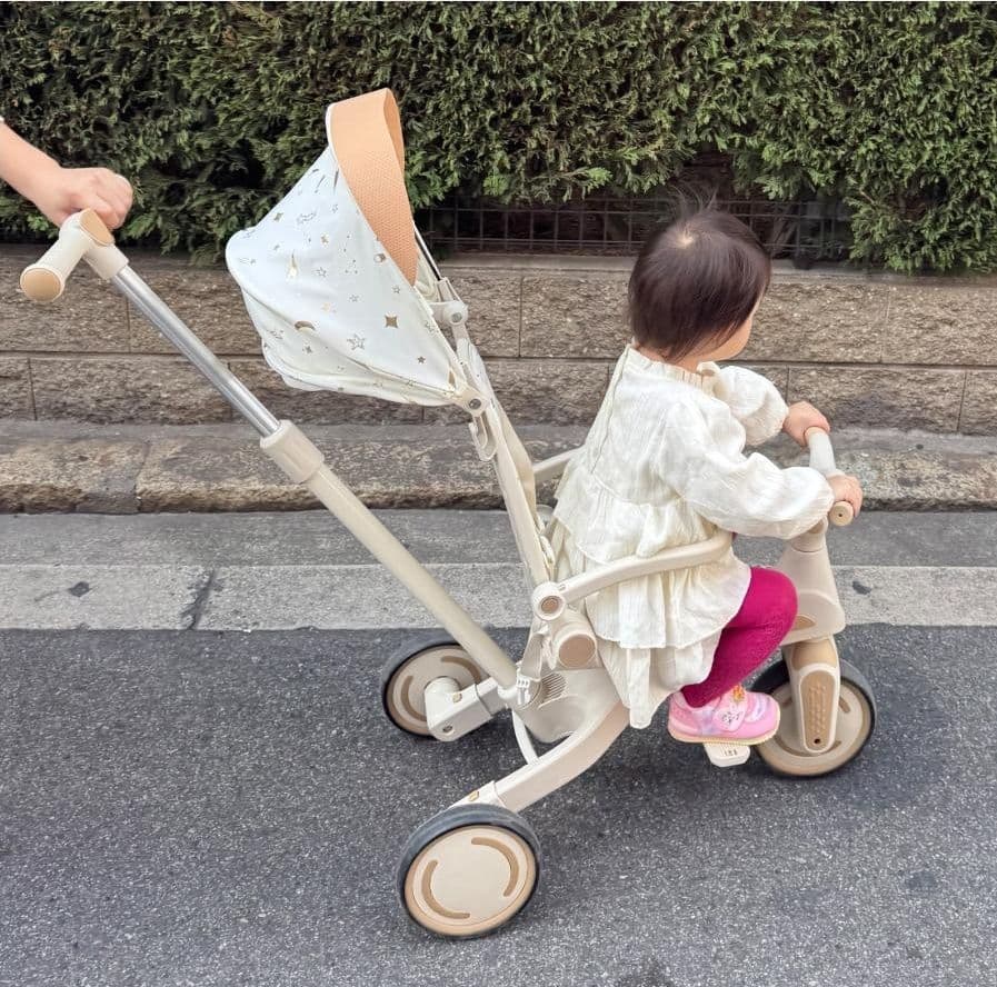 折りたたみ 子供用三輪車 7in1 手押し棒付き 三輪車