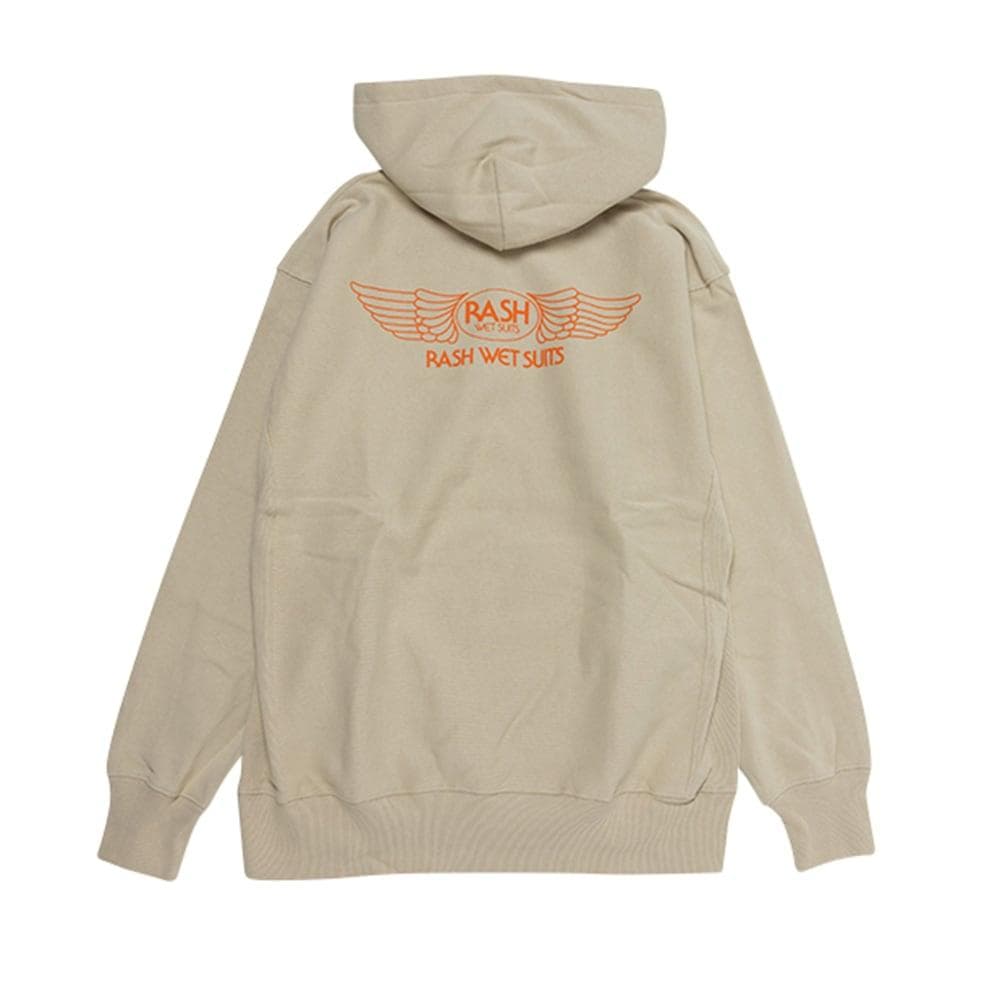 新色 RASH WETSUITS 羽バックプルオーバーパーカー サンドベージュ