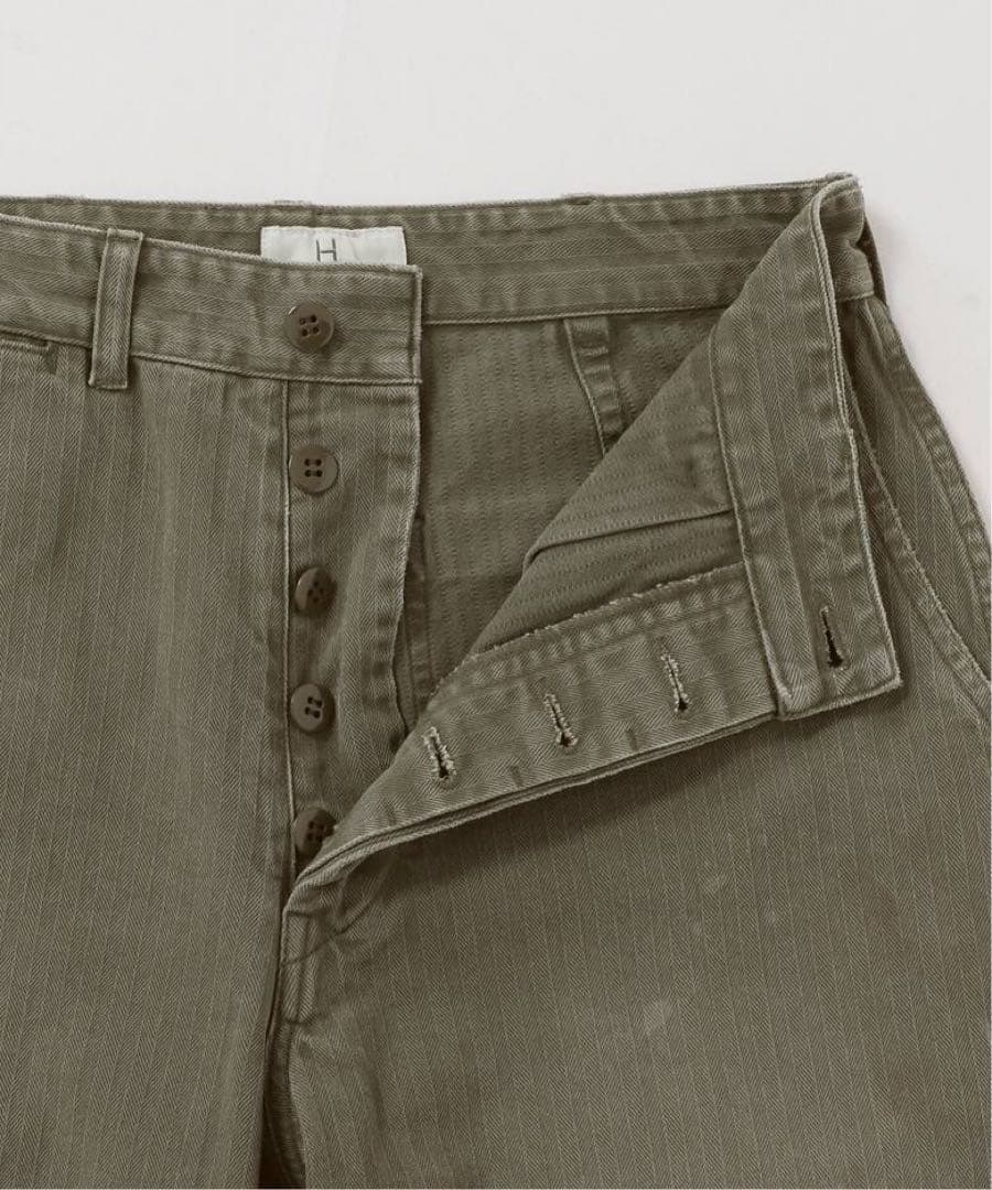 【HERILL/ヘリル】 USMC ヘリンボーンツイルパンツ　36