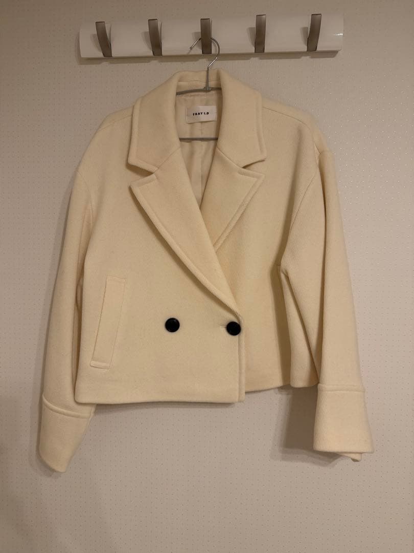 美品 FRAY I.D ウールカルゼショートコート