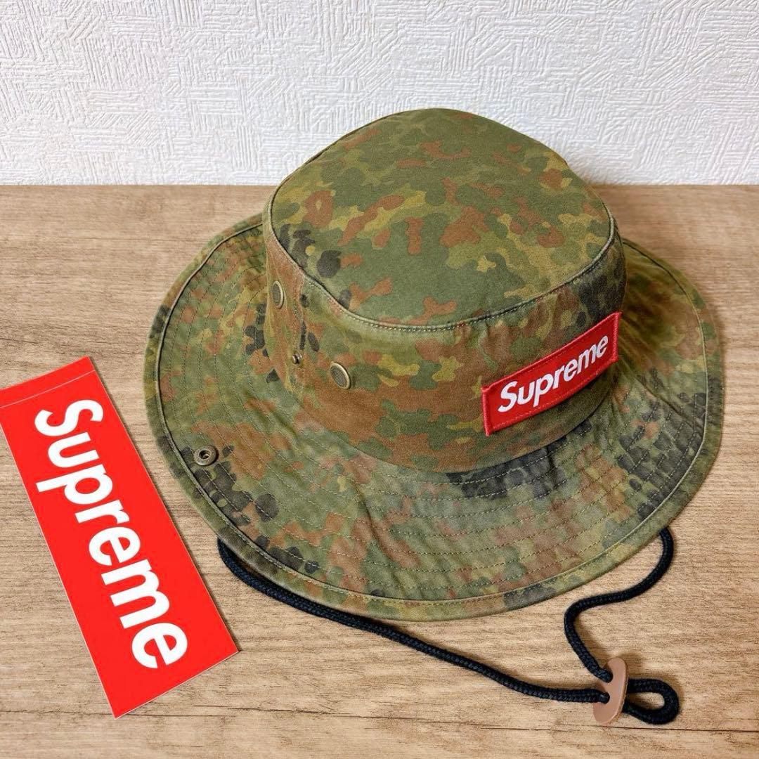 正規品　Supreme サファリハット　ハット　帽子迷彩　カモフラージュ柄