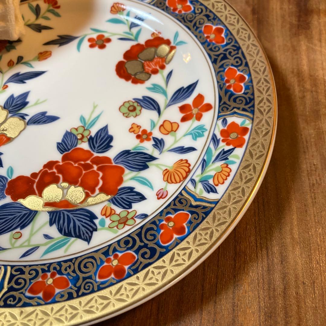 有田焼 極上古伊万里 中皿揃 5枚セット 逸品 伊万里焼 昇龍窯 牡丹