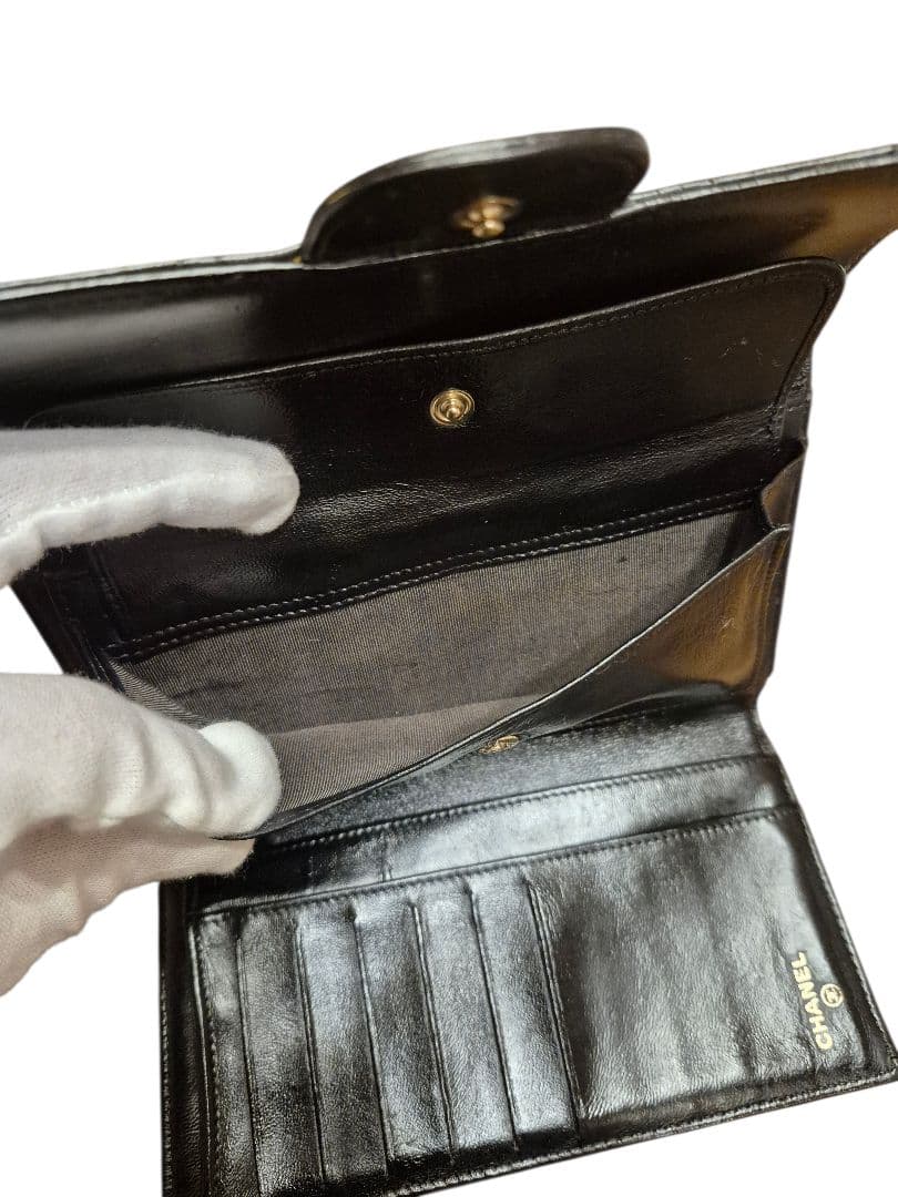 CHANEL　シャネル　マトラッセ　ラムスキン　長財布