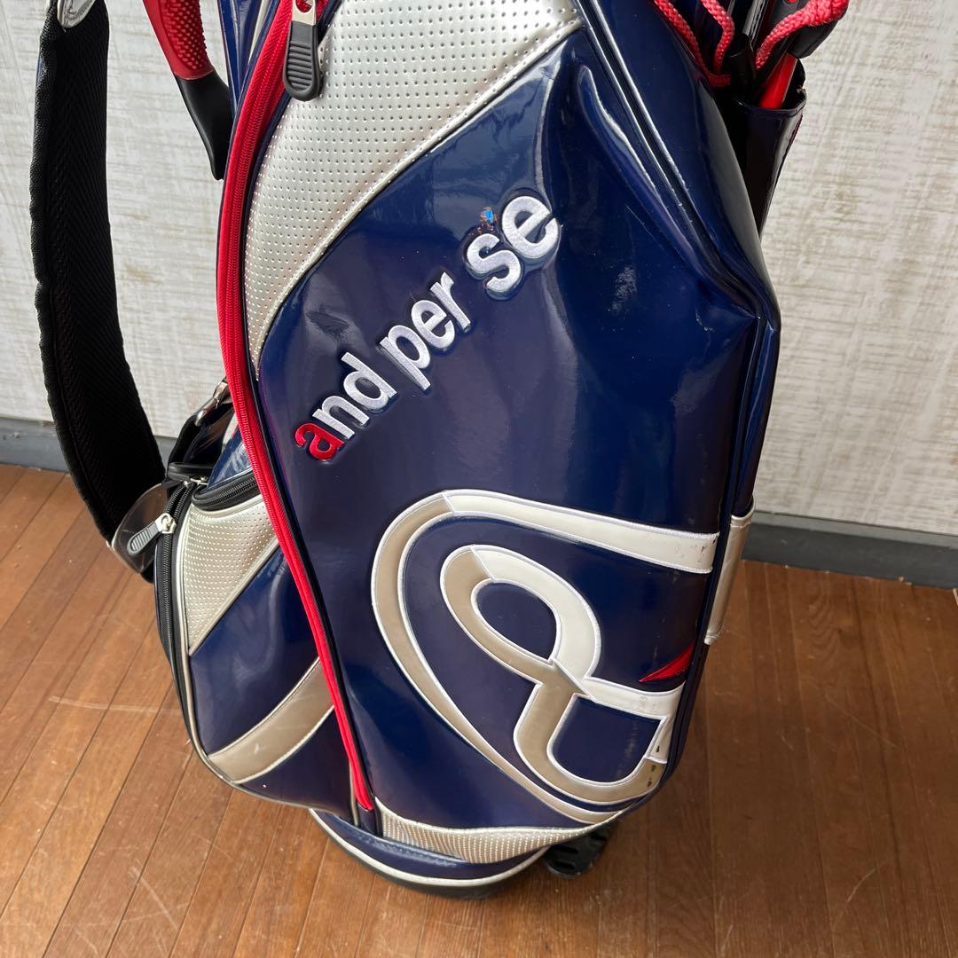 【中古品】and per se/アンパスィ スタンドキャディバッグ 限定カラー