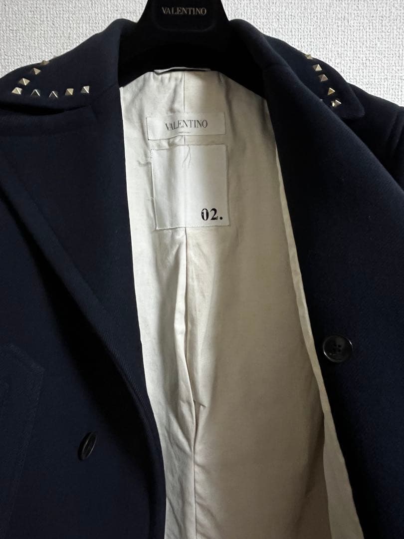 最終値下げ VALENTINO ヴァレンティノ国内正規 スタッズ ピーコート