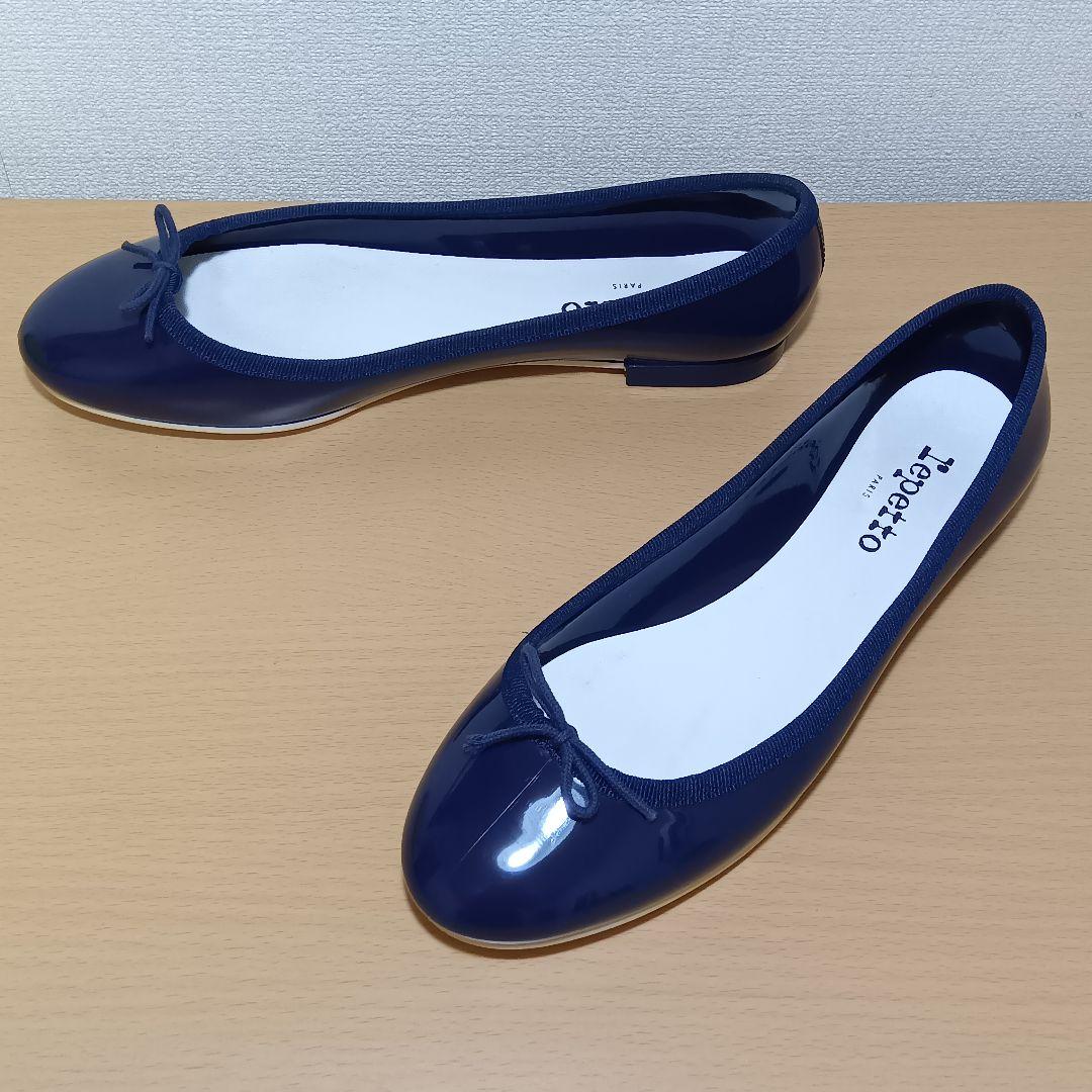 レペット フラットシューズ バレエ レイン サンドリオン ラバー 濃紺 40