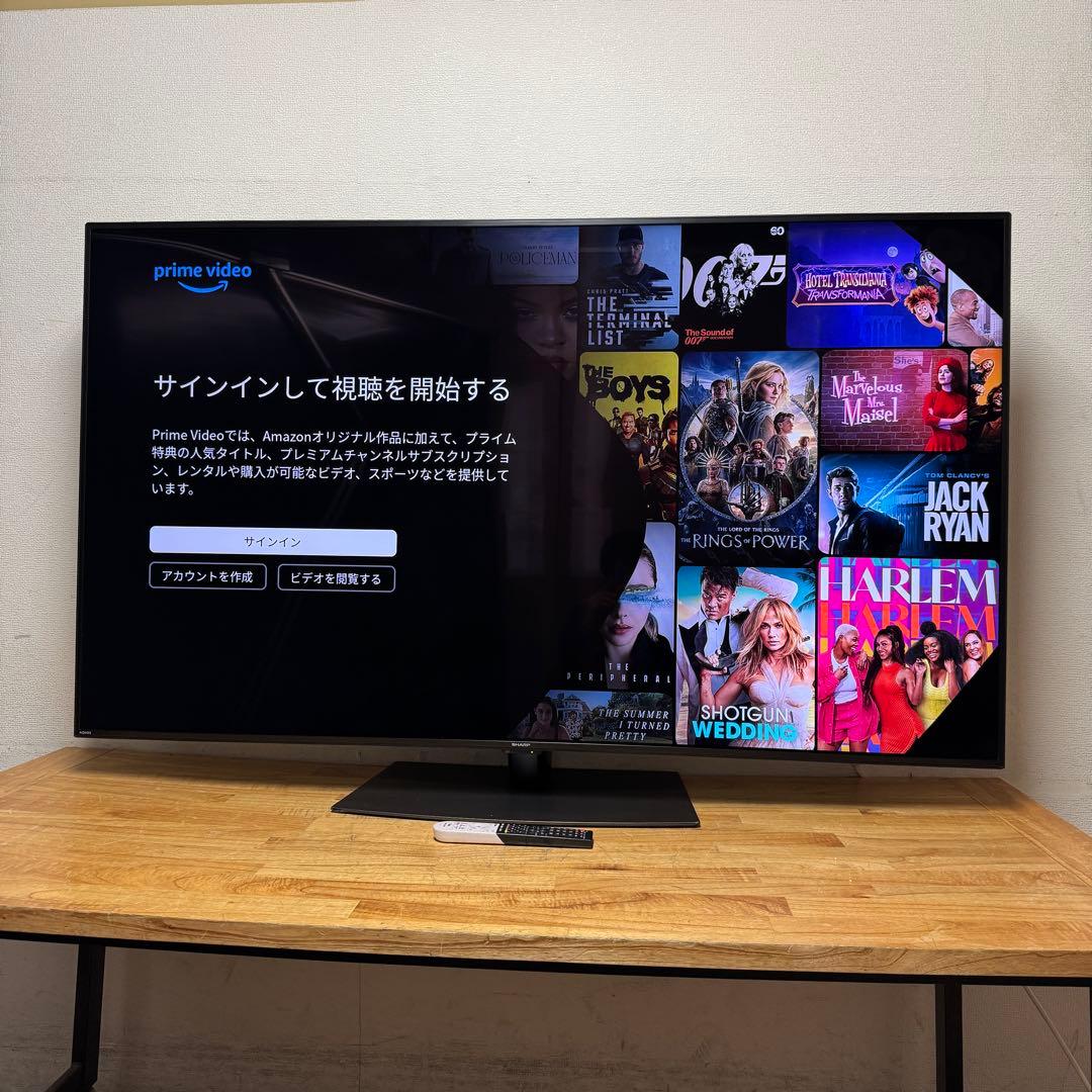 シャープ 60V型 4K 液晶テレビ AQUOS 4T-C60CN1 20年製