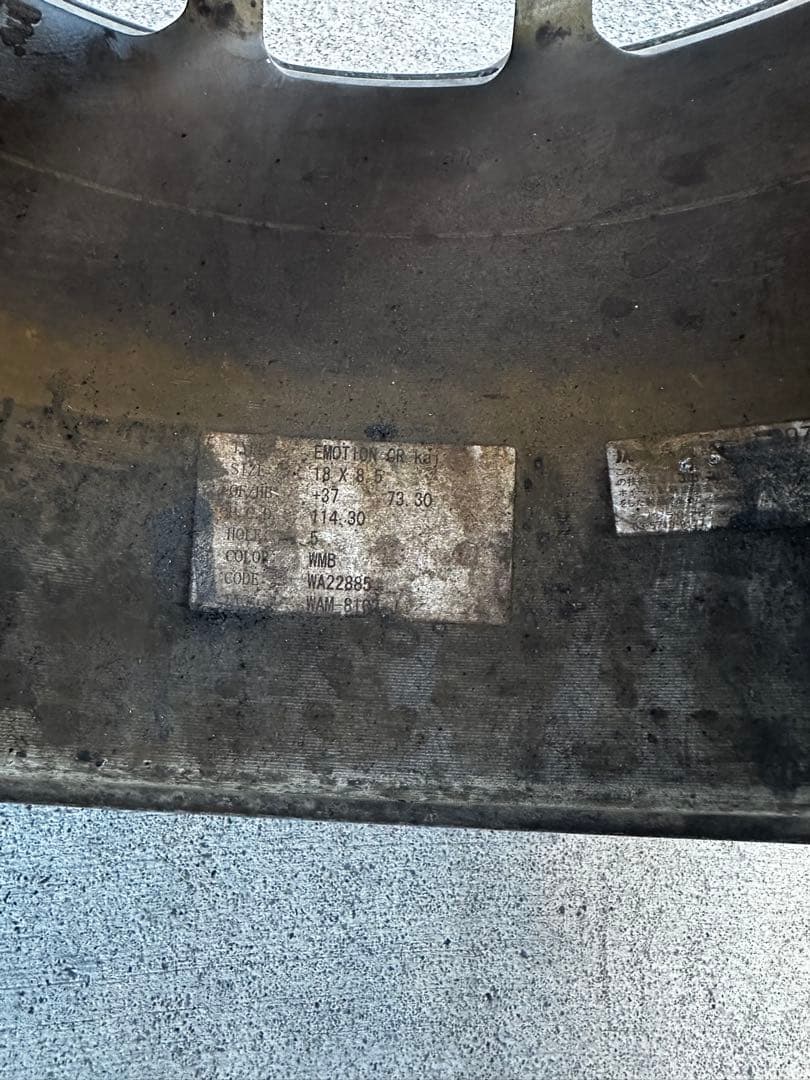 work emotion CR kai 18インチホイール ×2 ドリケツ